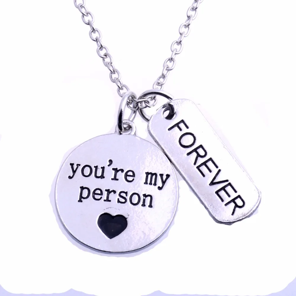 

Bespmosp 24 шт./лот You Are My Person Forever модная Очаровательная цепочка ожерелье с подвеской для влюбленных парные Ювелирные изделия Подарки Лучшие Друзья