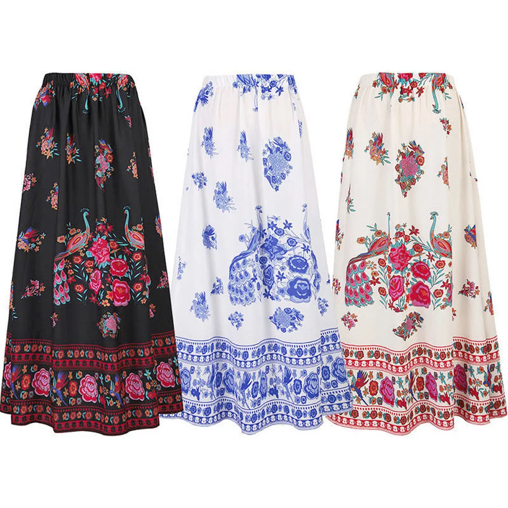 Пляжные короткие юбки Женская длинная юбка Vestido De Verao одежда макси в стиле бохо