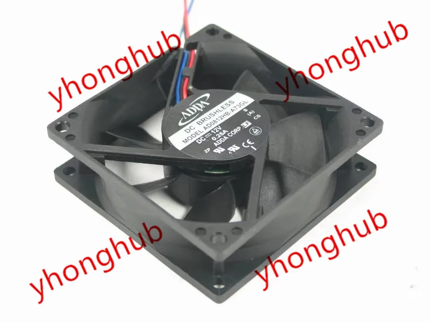 Охлаждающий вентилятор для сервера ADDA AD0812HB A73GL DC 12 В 0 25 а 80x80x25 мм|square fan|server fan80x80x25mm