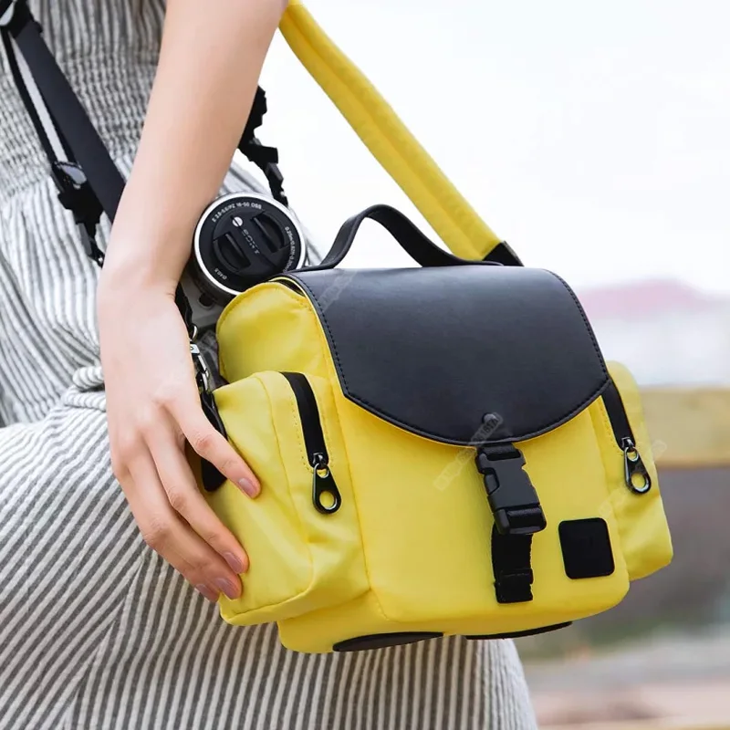 Xiaomi Mijia UREVO Камера сумка Водонепроницаемый Многофункциональный цифровой DSLR Камера видео сумка рюкзак для фотографа - Цвет: Yellow