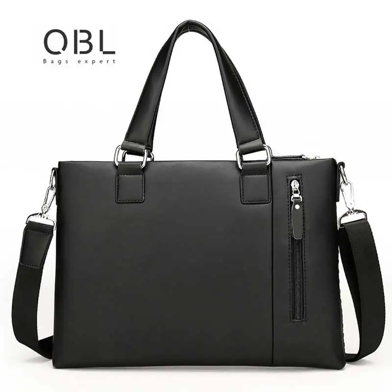 QiBOLu модная большая деловая мужская сумка портфель из искусственной кожи для