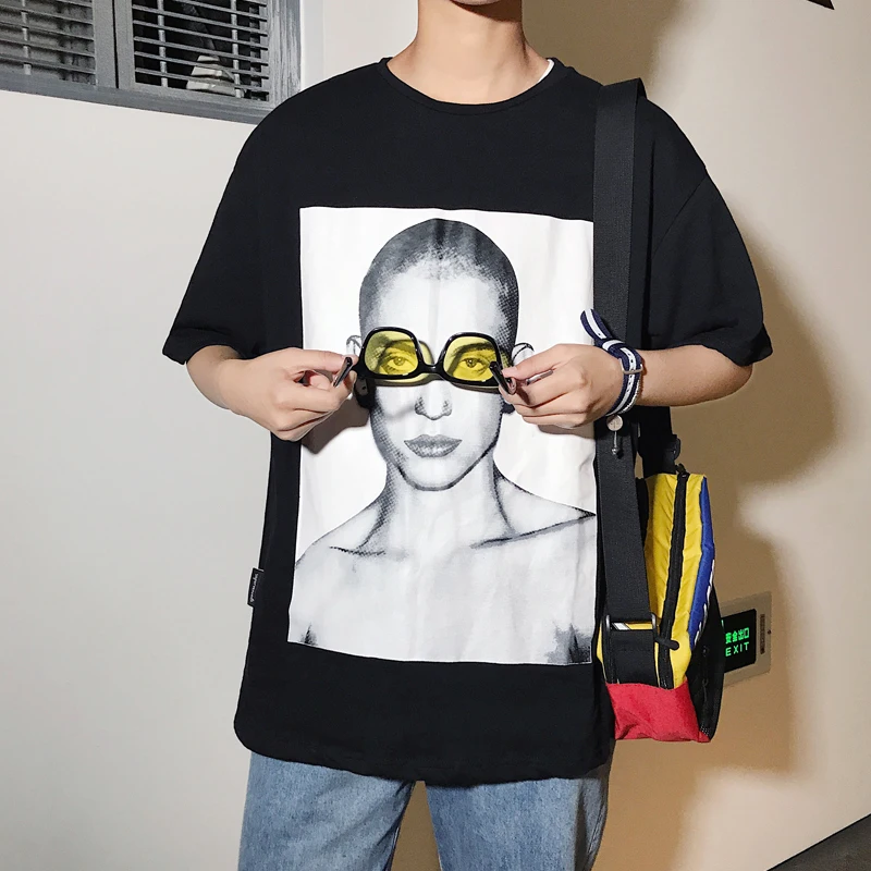 Летние простые прилив модный бренд Аватара печати футболка с короткими рукавами творческая личность