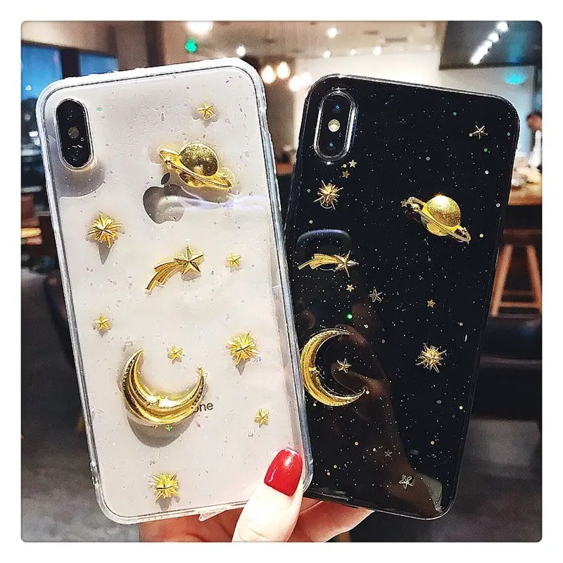 Роскошный прозрачный чехол для Iphone X Xs Max Блестящий Мягкий силиконовый ТПУ 7 8plus 6s |