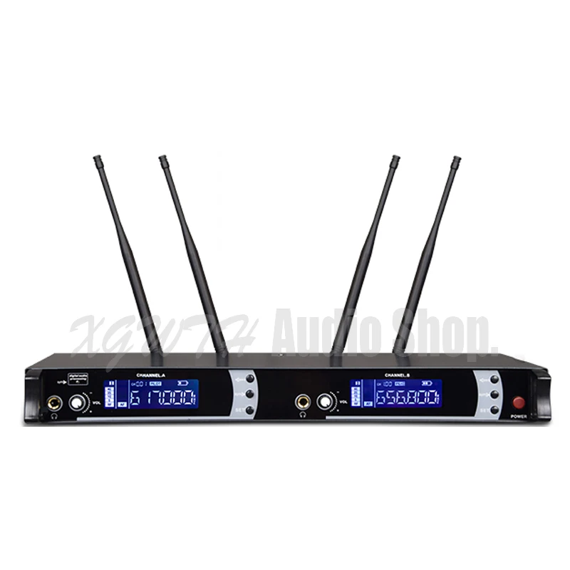SKM9000 4 антенны для сцены DJ Караоке двойной розовое золото 2 ручной микрофон