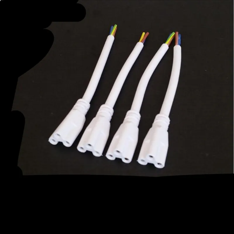 40 шт./лот круглый кабель T4 T5 T8 флуоресцентные трубки провода адаптер один конец 2