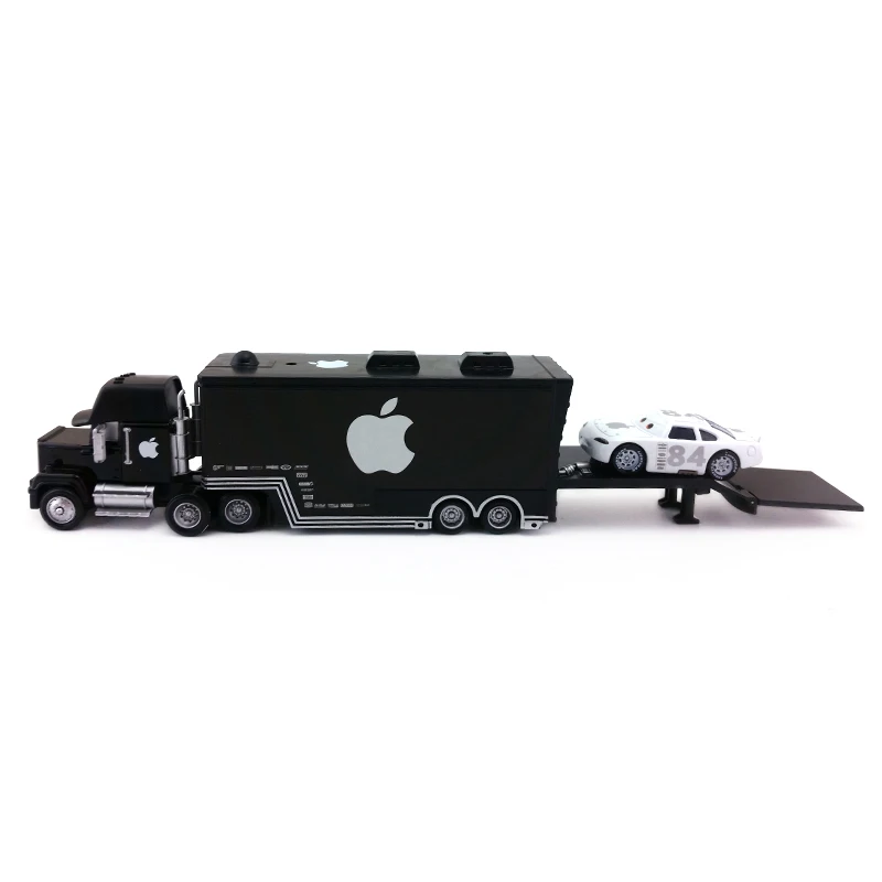 Disney Pixar Cars Black Mack Racer's Truck &amp No.84 Icar Metal Diecast Toy Car 1:55 Loose Brand New Бесплатная доставка |