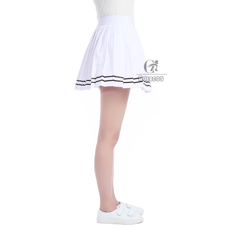 ROLECOS/белая плиссированная юбка с высокой талией для девочек Японская школьная