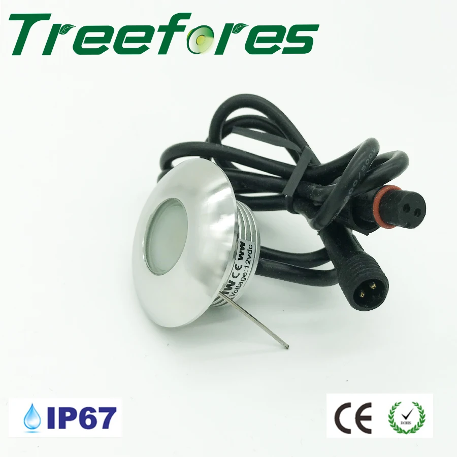 

1W IP67 DC 12V Mini LED Bulb Downlight 30mm Home Hotel Swimming Pool Bathroom Spot Lamp Waterproof Sauna Lights CE RoHS