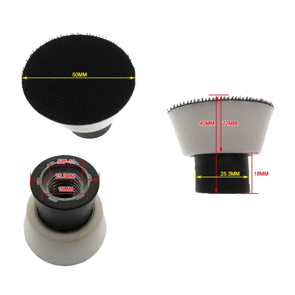 2&quot 50mm 5/8&quot-11 Thread Hook and Loop Sanding Pad for Polishing Grinding | Инструменты