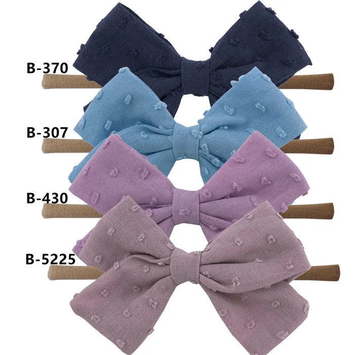 Bubble Sets 2 4 шт. хлопчатобумажные тканевые банты, повязки на голову, бант для волос, эластичные резинки для волос, завязанные ободки для волос с бантиками, милые детские головные уборы для девочек, аксессуары для волос - Цвет: Bubble Sets 2