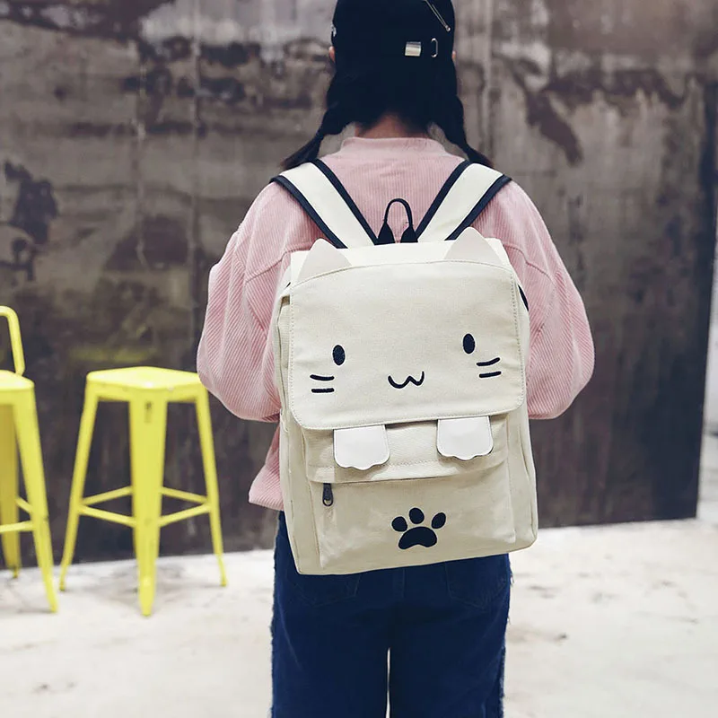 Рюкзаки для девочек подростков милый рюкзак mochila feminina Холщовый Рюкзак аниме
