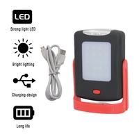 rechargeable flashlight 23 led flashlight magnetic work light multifunctional hanging lamp with usb charging cable