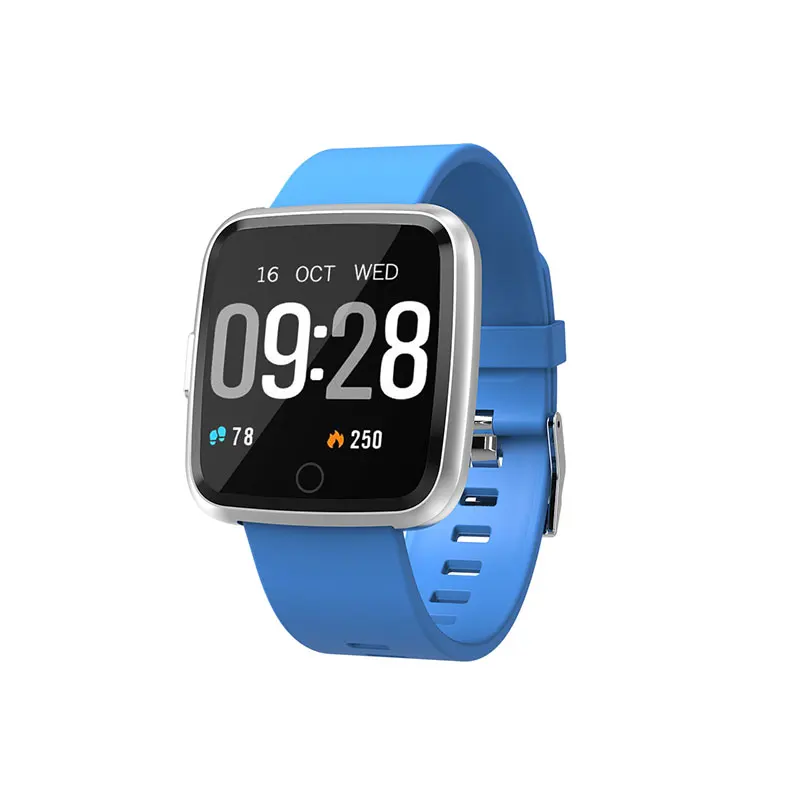 Silica Blue Смарт-часы VERYFiTEK Y7, измеритель артериального давления, пульсометр, фитнес-трекер, водонепроницаемые женские и мужские часы, умные часы для Android IOS - Цвет: Silica Blue