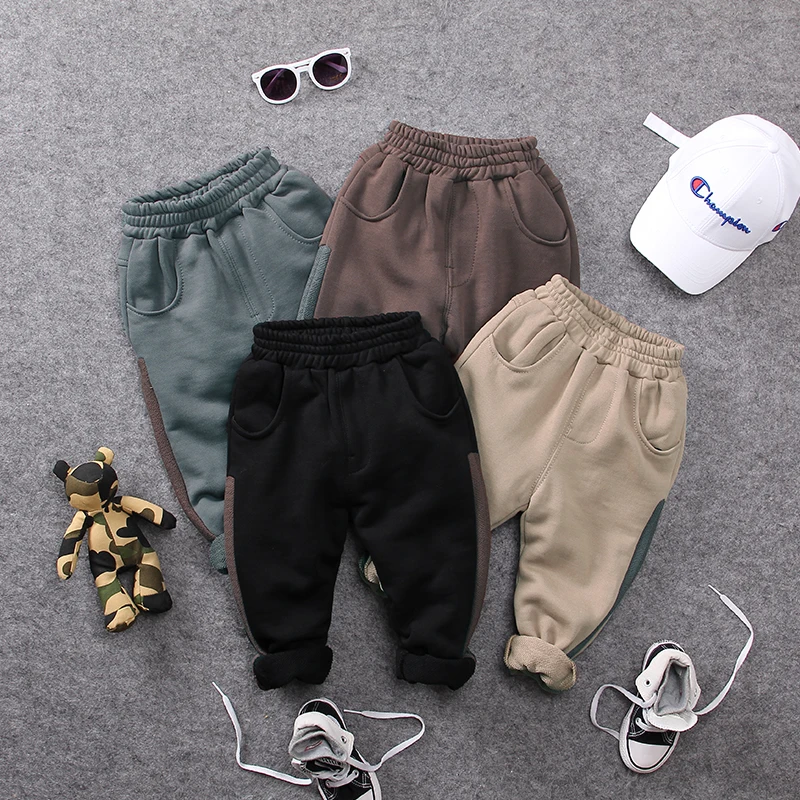 

only pant 1pc 2-8Y new 2018 autumn winter boys knitted casual pant children comfortable sport pant kids casual trousers