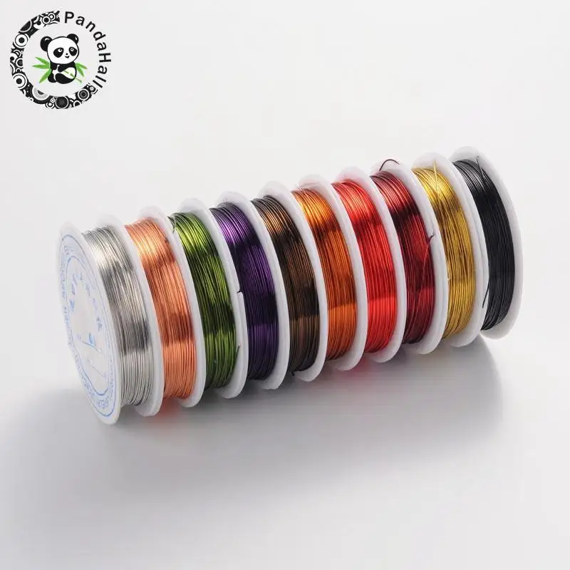 

Copper Jewelry Wire, Lead Free & Cadmium Free & Nickel Free, Mixed Color, 0.6mm; 6m/roll