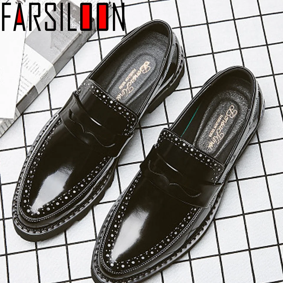 2018 Мужская обувь в английском стиле маленькие туфли с острыми волосами для