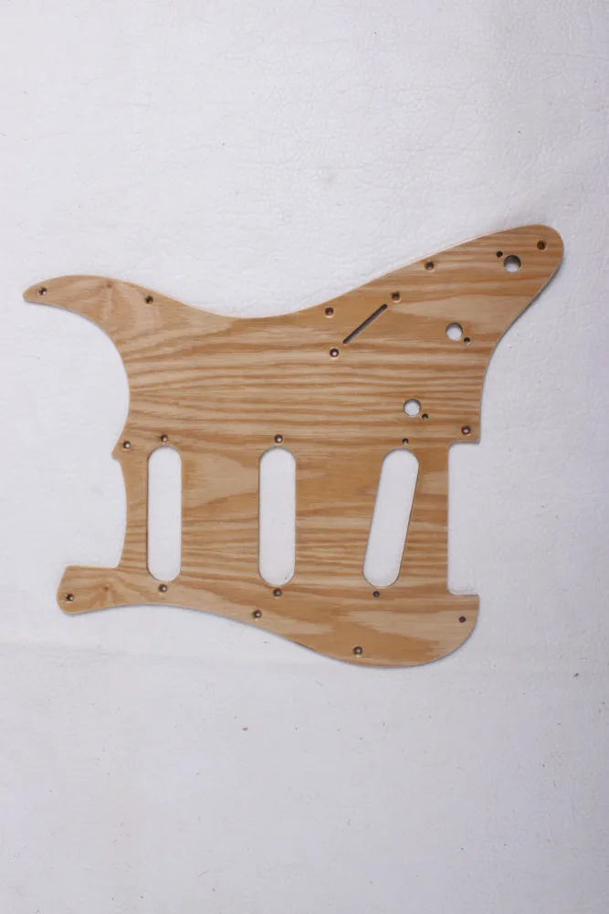 Ручной работы Pickguard ashtree#1605H-4 Электрический S trat гитара дерево SSS