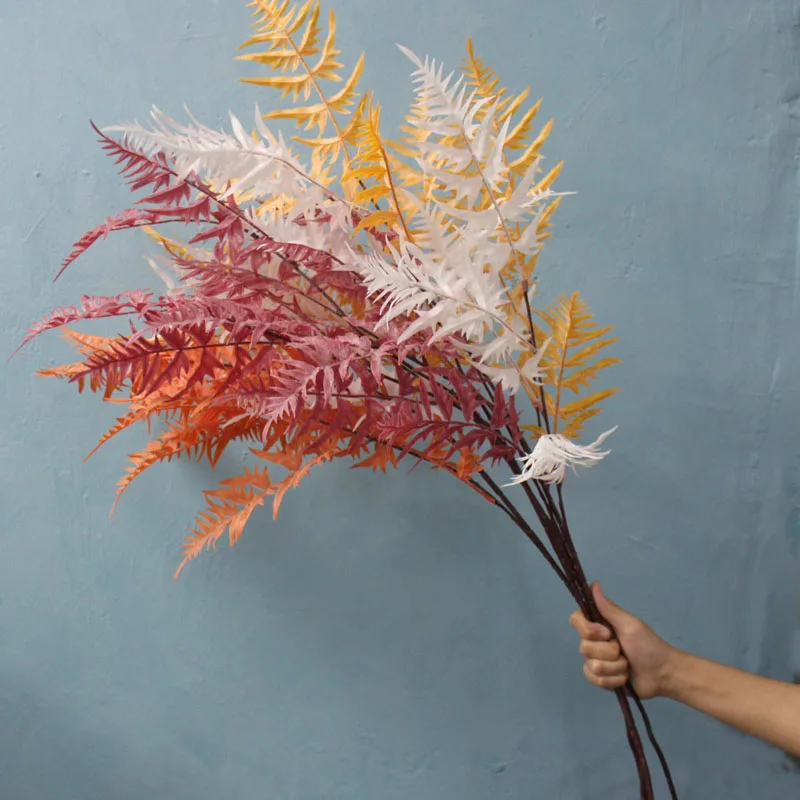 Искусственный папоротник трава зеленые растения искусственный персидские листья цветок настенные