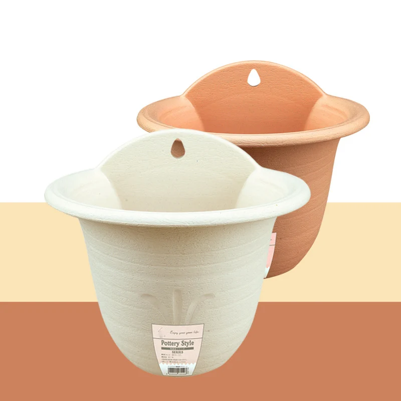 Круглый пластиковый цветочный горшок для растений настенный кактус контейнер