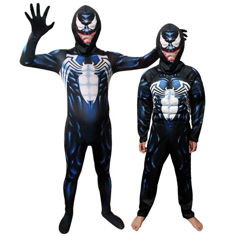 Черные костюмы Пантеры с человеком пауком Детский костюм на Хэллоуин Капитан