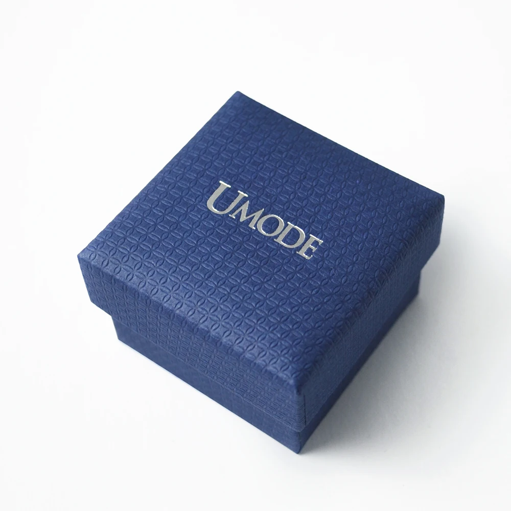 

UMODE 5x5x3.5cm Ring & Stud Earrings Boxes Gift Paper Box Square Box