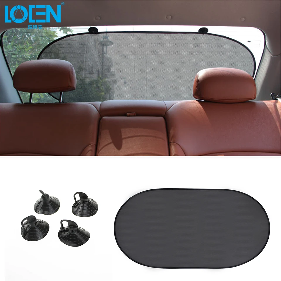 LOEN 1 шт. 100*43 см переносная черная сетка автомобильная задняя шторка на лобовое