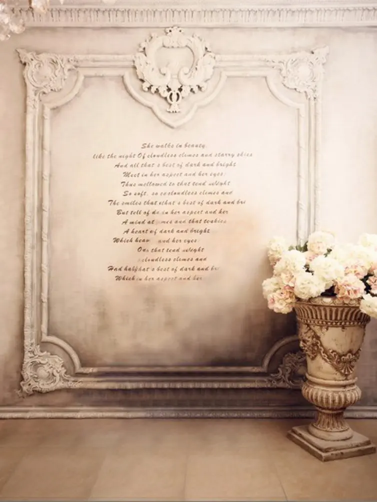 

Poem Flowers Photography Backdrops Photo Props Studio Background 5x7ft