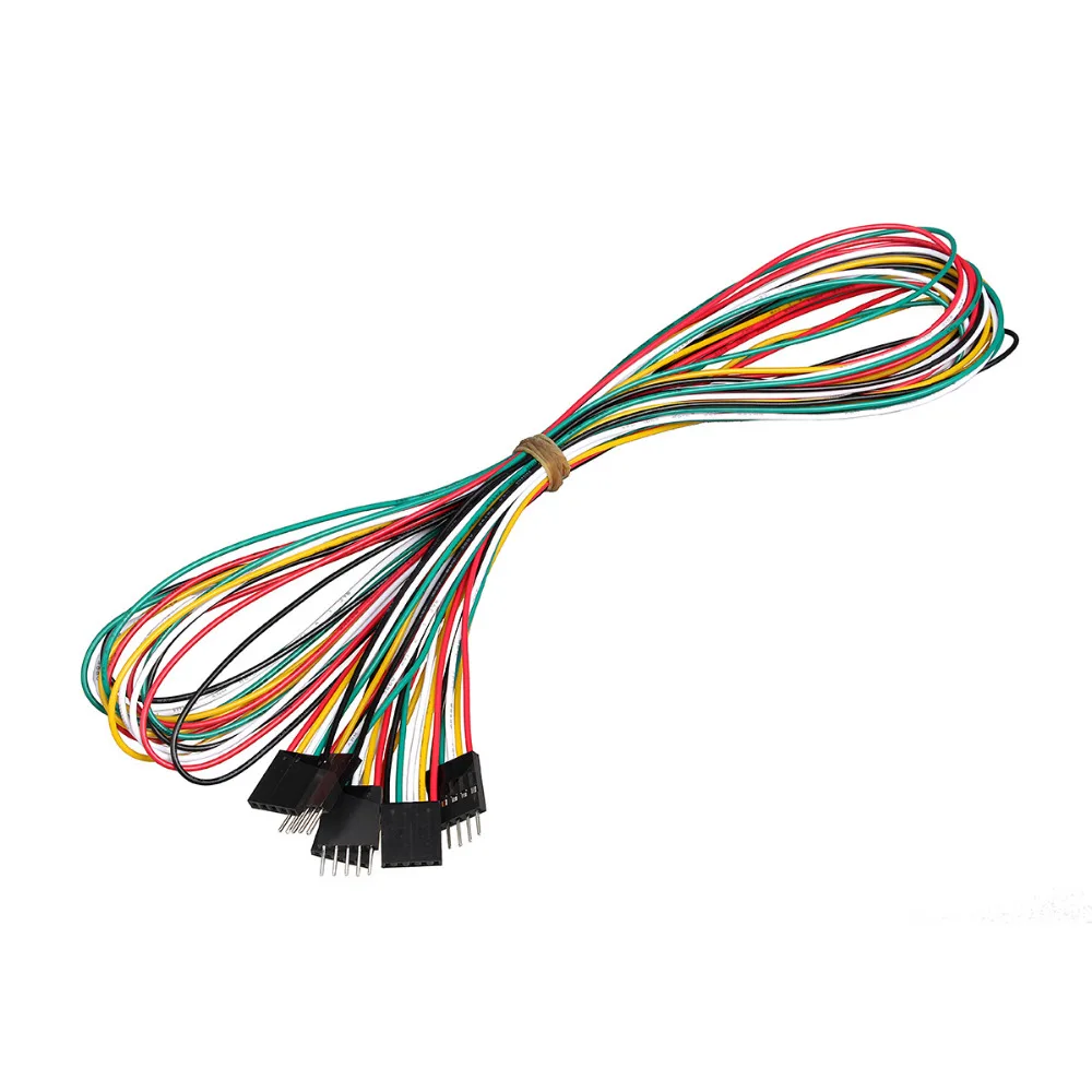 3DSWAY 10 шт./лот 5pin 100 см M F 2 54 мм кабель DuPont Джемпер провода для электронных DIY