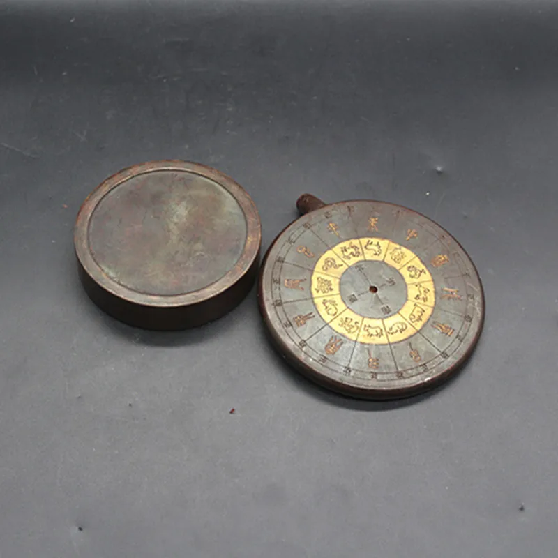 Антикварная коллекция, античный компас sundial орнамент