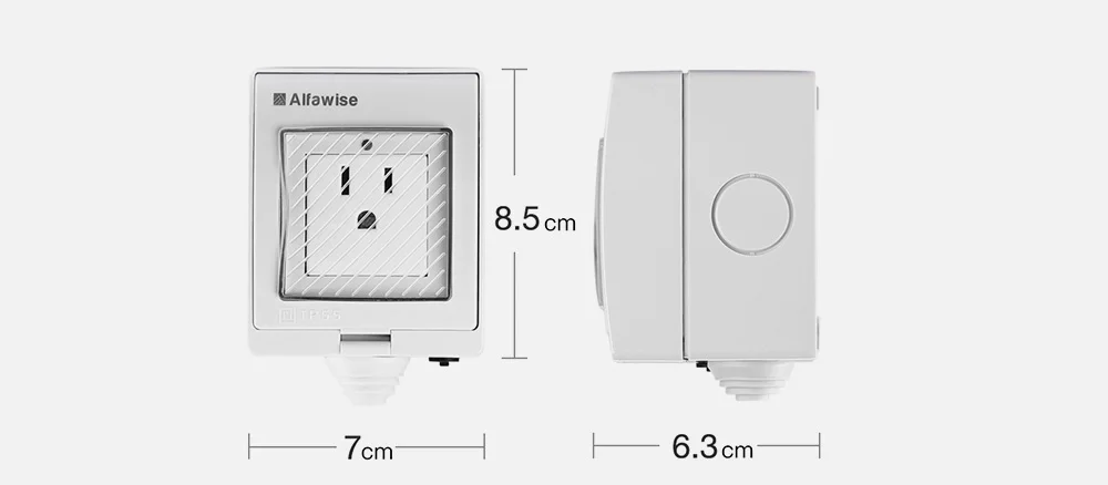 Alfawise wifi умная настенная розетка США Великобритания вилка IP55 Водонепроницаемая наружная розетка приложение Удаленная розетка электрическая розетка