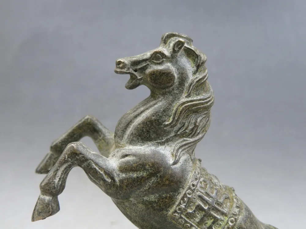 Китай бронза медь изысканные резные bautiful стенд конная Статуя скульптура|sculpture