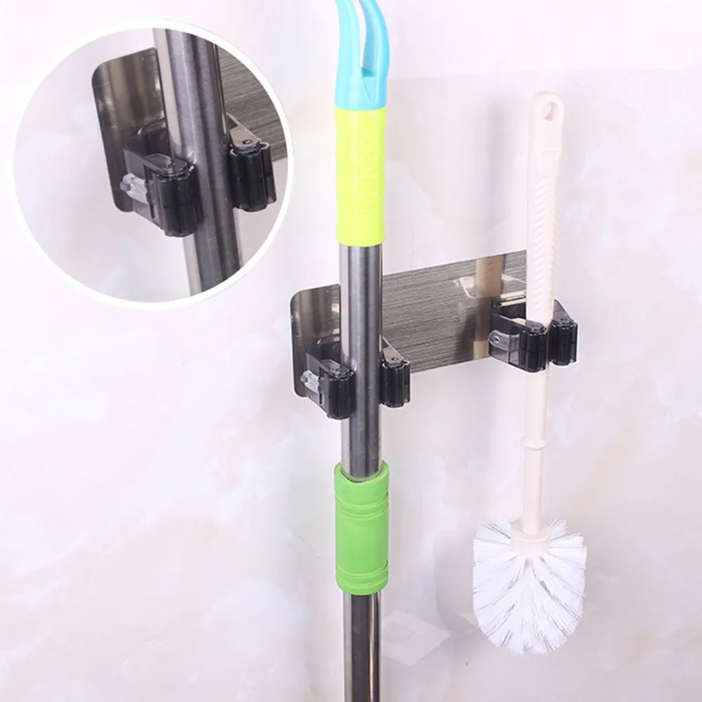 

Home Decoration Accessories Wall Mounted Mop Organizer Holder Brush Broom Hanger Storage Rack Kitchen Tool Wall Hook New #763