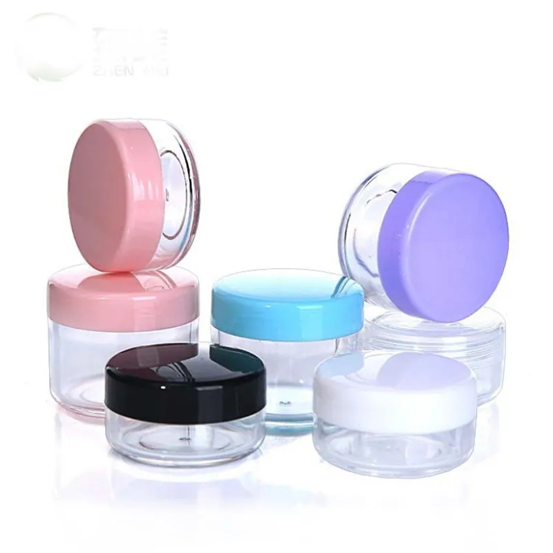 1 Pcs Acrylic Cosmetics Jar Box Portable Makeup Cream Nail Art Cosmetic Bead Storage Pot Container Clear Refillable Bottles 2021 | Красота и