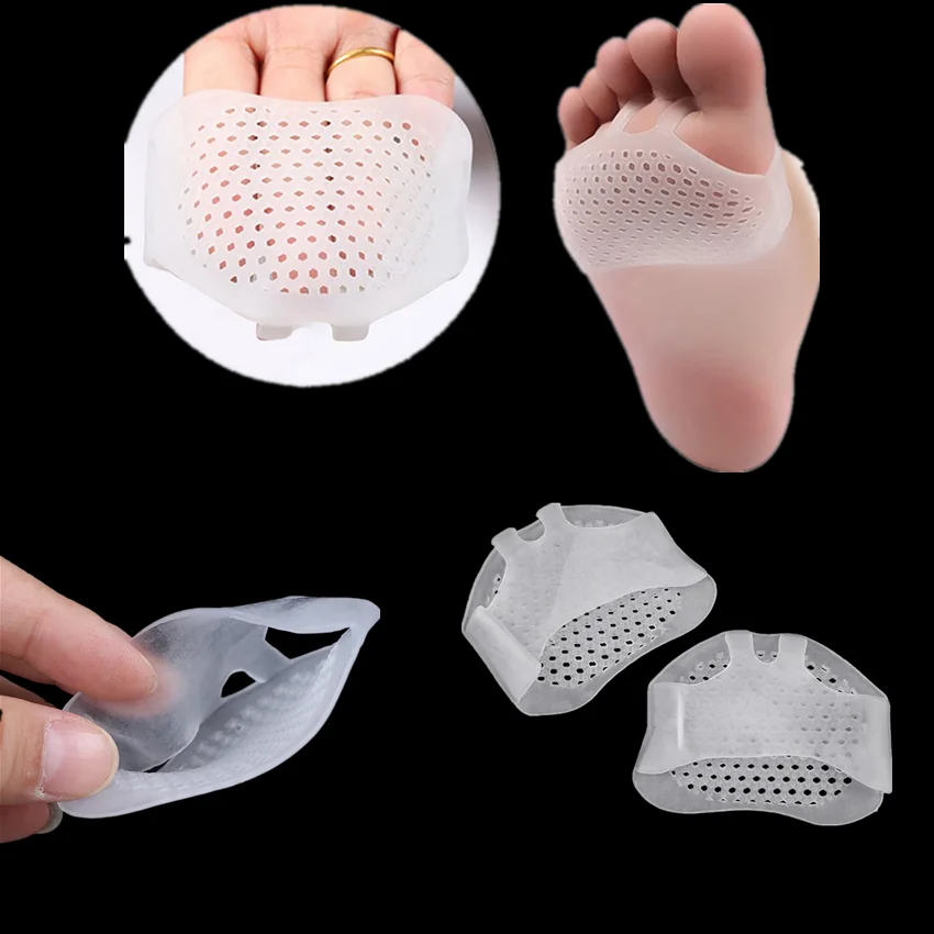 

2pcs/ Pair Camping insoles Silicone Gel Forefoot Metatarsal Pads Half Yard Othotics Pain Relief Massage Anti-slip Cushion