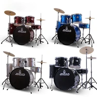adultchild professional music jazz drum set kit double oil skin drum alloy musical instruments