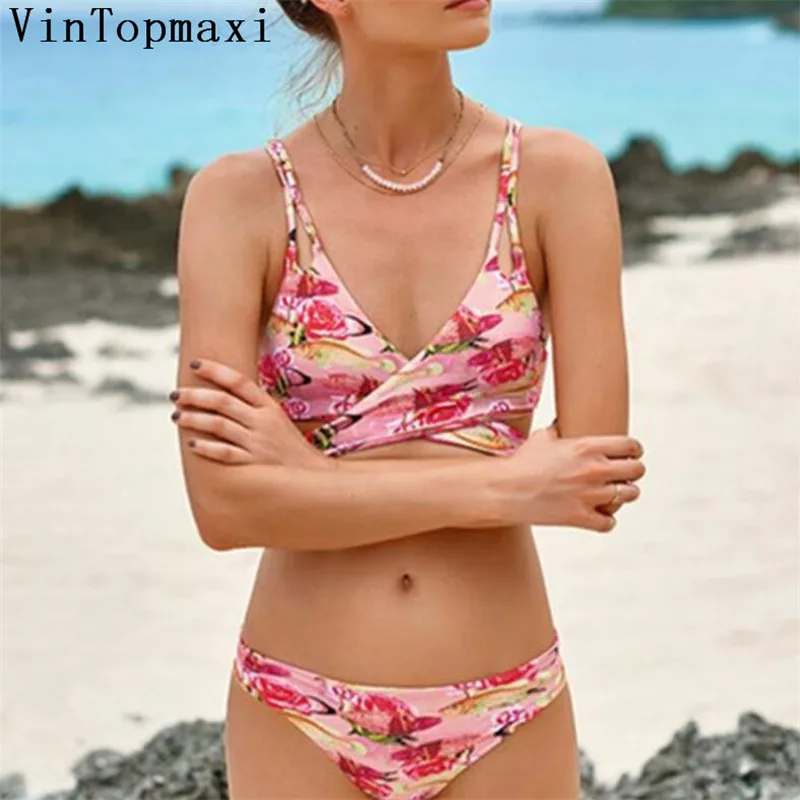 Женский купальник бикини с завязками на шее бразильский пляжный купальный