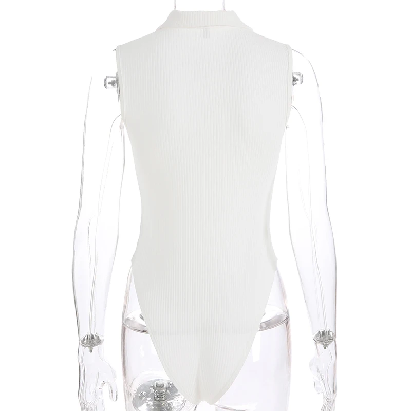 Для женщин пикантные белые молнии Узкие Боди без рукавов эластичные облегающие вечерние комбинезон короткие брюки; женская пикантная Клубная одежда