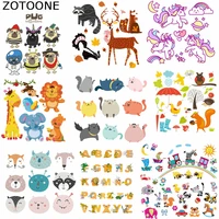 zotoone various cute animal patches iron on transfer patches applique clothing deco diy accessory washable heat transfer badges