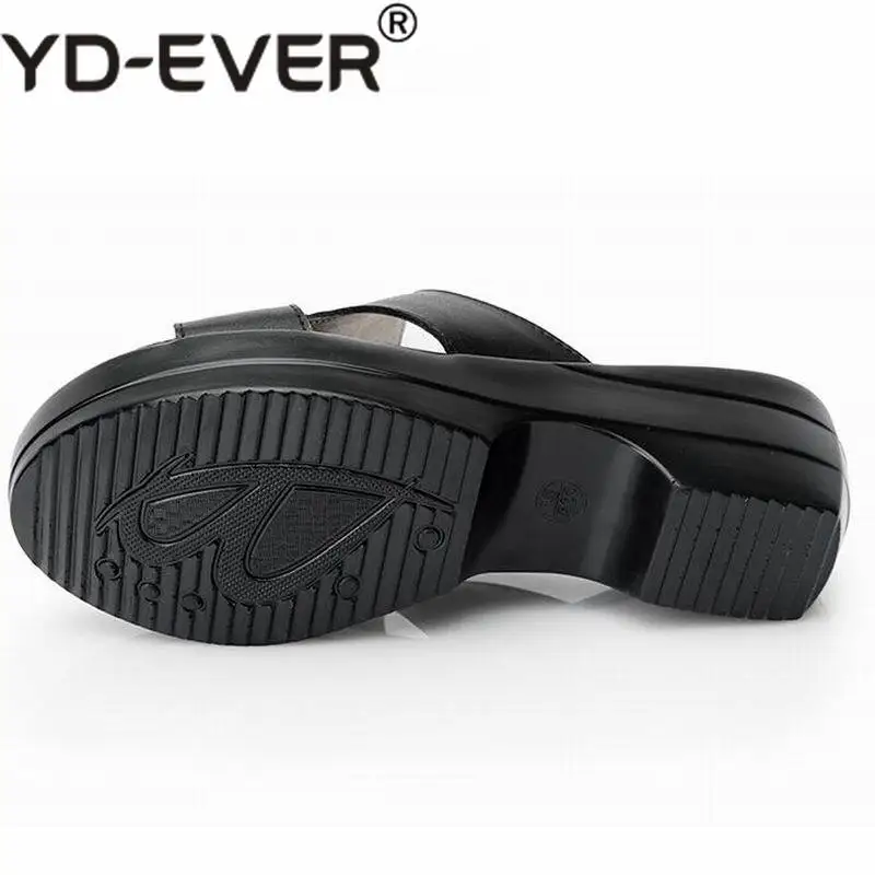 Женские шлепанцы сандалии на танкетке женские босоножки из натуральной кожи с