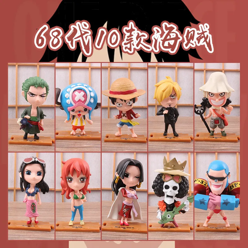 Экшн-фигурки из японского аниме Luffy Nami Zoro 10 шт./компл. бесплатная доставка