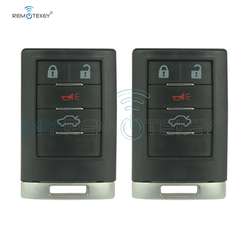 Умный чехол для ключей Remtekey 2 шт. 4 кнопки Cadillac OUC6000066 CTS DTS автомобильный новый