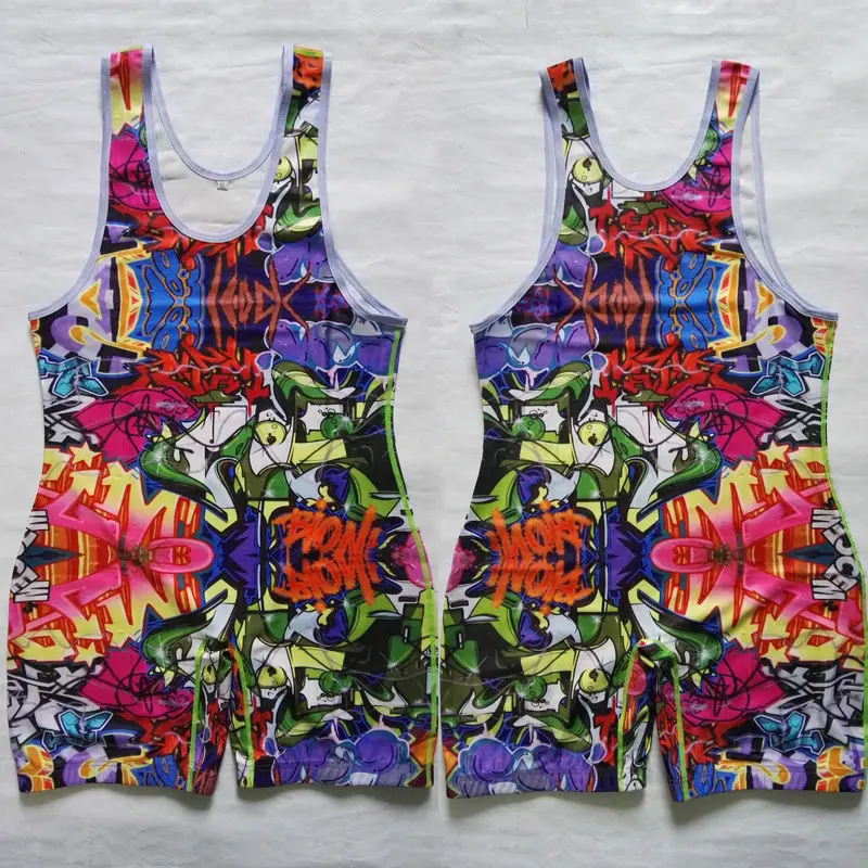 Мощный Брайан Мужское боди для борьбы одежда облегающий костюм мужской цельный