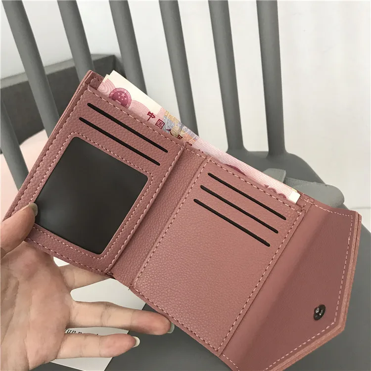 Короткие женские кошельки Дамский кошелек хорошее качество держатель для id