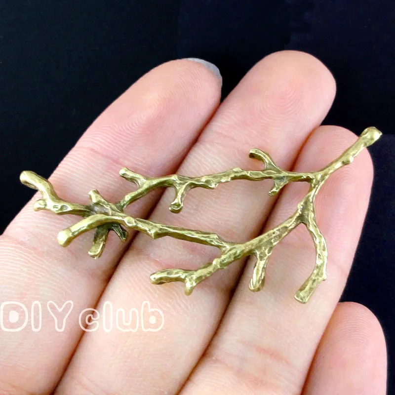 25pcs филиал шармы античное серебро/бронза/медное дерево ветка соединители с