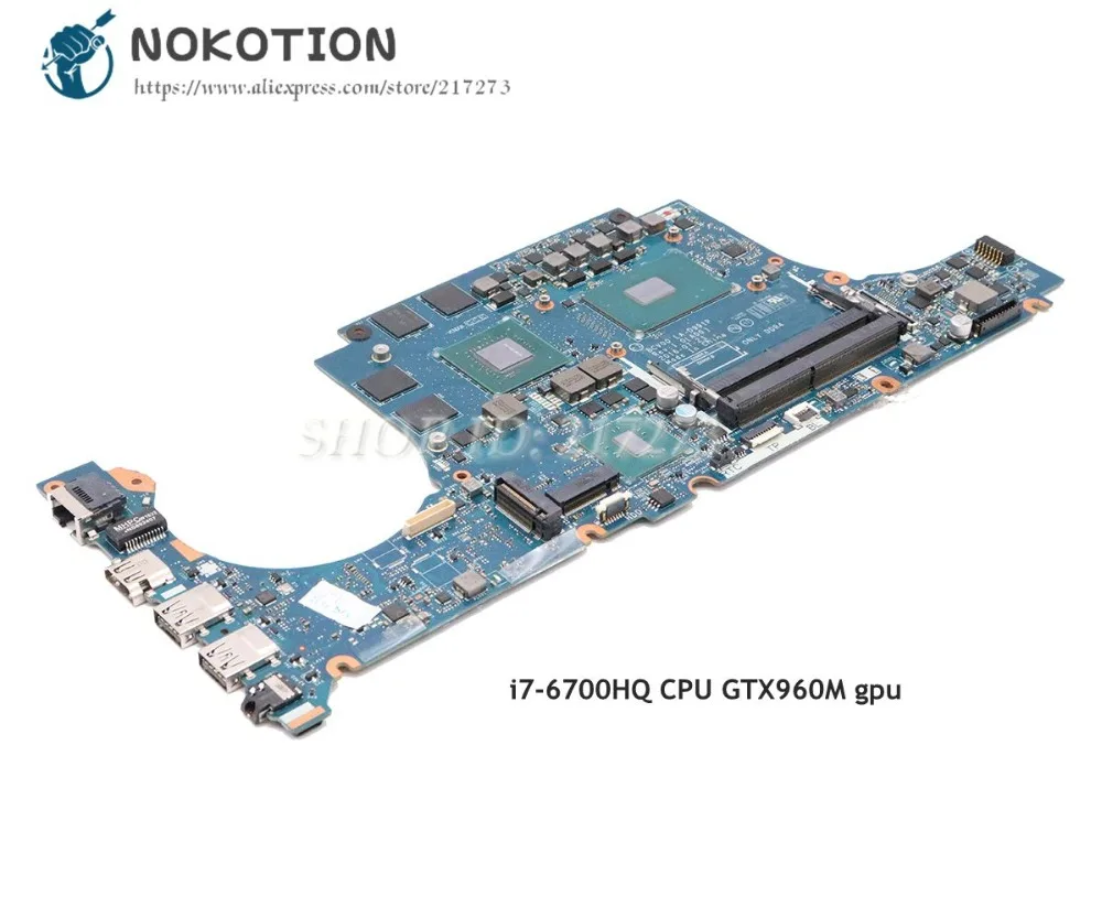 

NOKOTION For Dell Inspiron 15 7566 Laptop motherboard i7-6700HQ CPU DDR4 GTX 960M graphics BCV00 LA-D991P Main Board