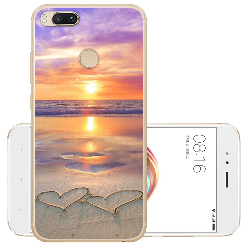 Чехлы для Xiaomi Mi5X Mi A1 задняя крышка силиконовый чехол 5 дюйма A 1 бампер из ТПУ