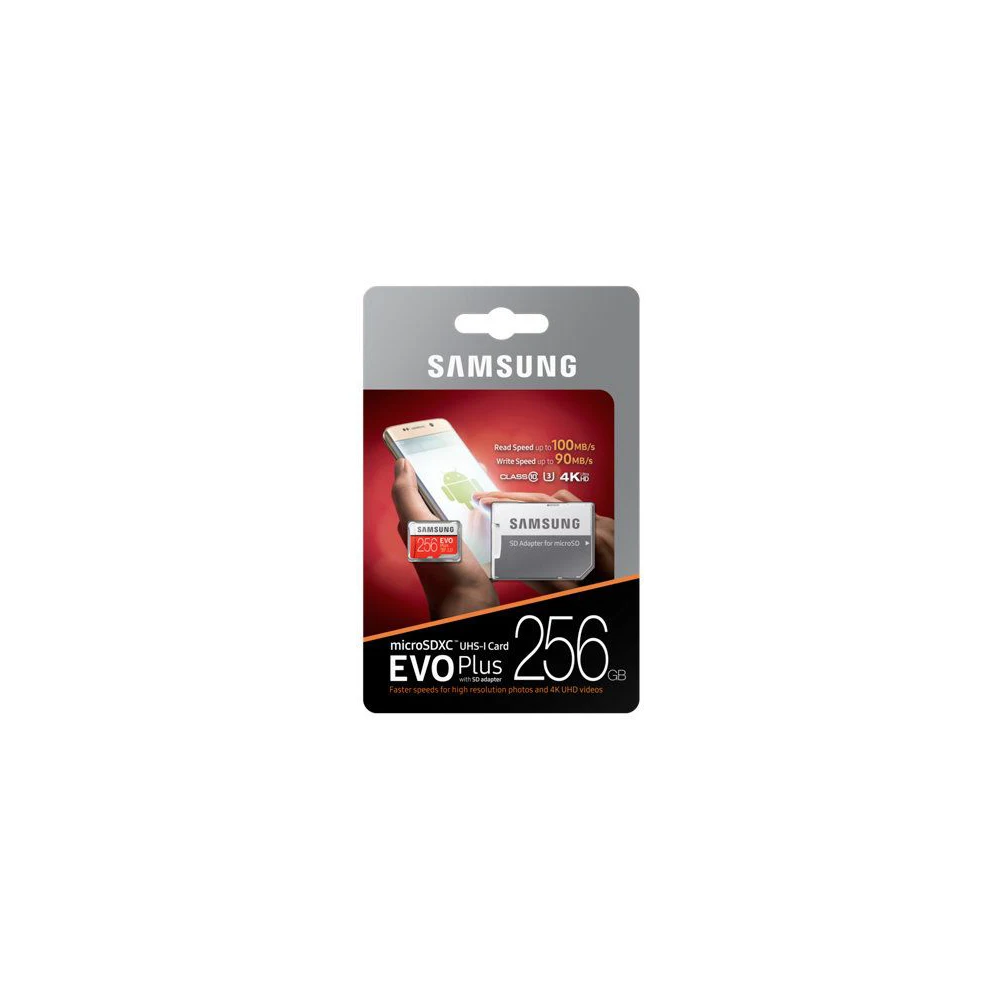 Флеш карта SAMSUNG MB MC256GA/RU microSD 256Gb Class10 EVO PLUS 2 + adapter|Карты памяти| |