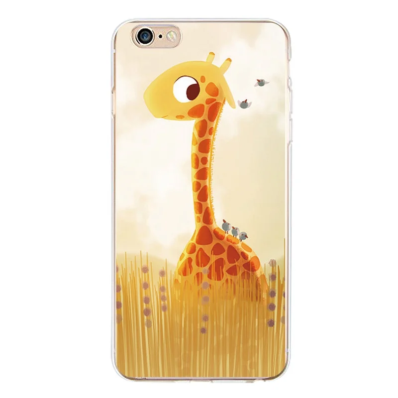 Cute Simple Luxury hand flower deer Soft Clear TPU Phone Case For iPhone 4/4s 5 5s 6 6plus 7 8plus x Free Shipping | Мобильные