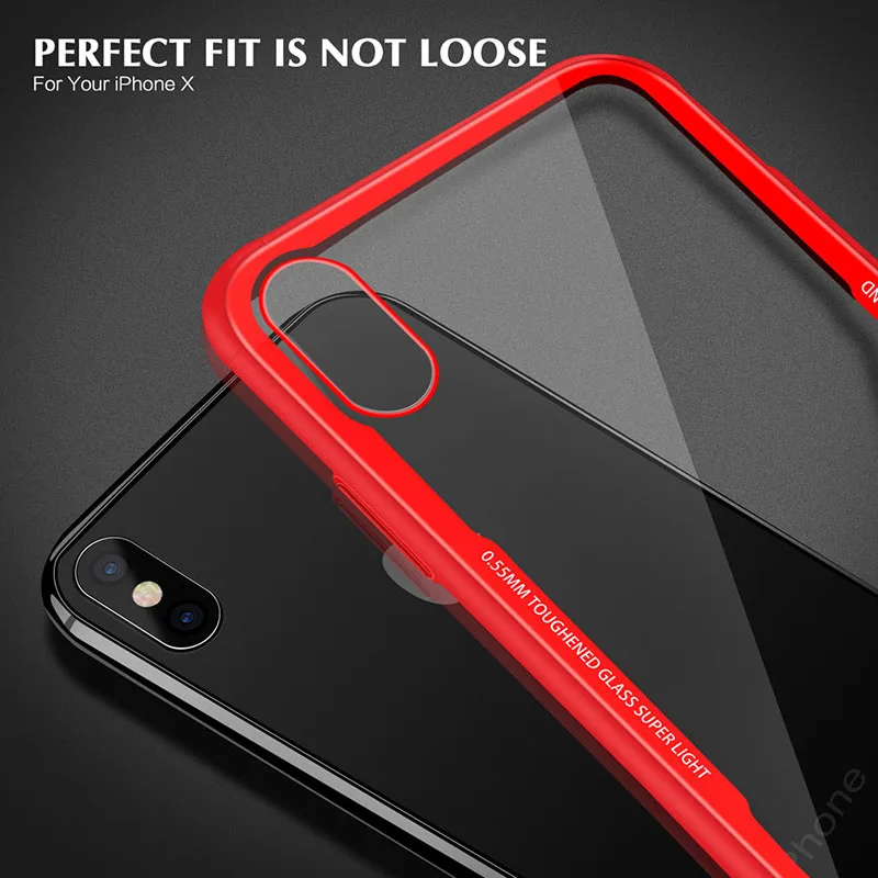 BALMORA Armor Phone Case For iPhone5 5S 6 6s 7 8 plus X 10 Transparent Acrylic PC Back Soft TPU Edge Cover Clear Cases Protector | Мобильные