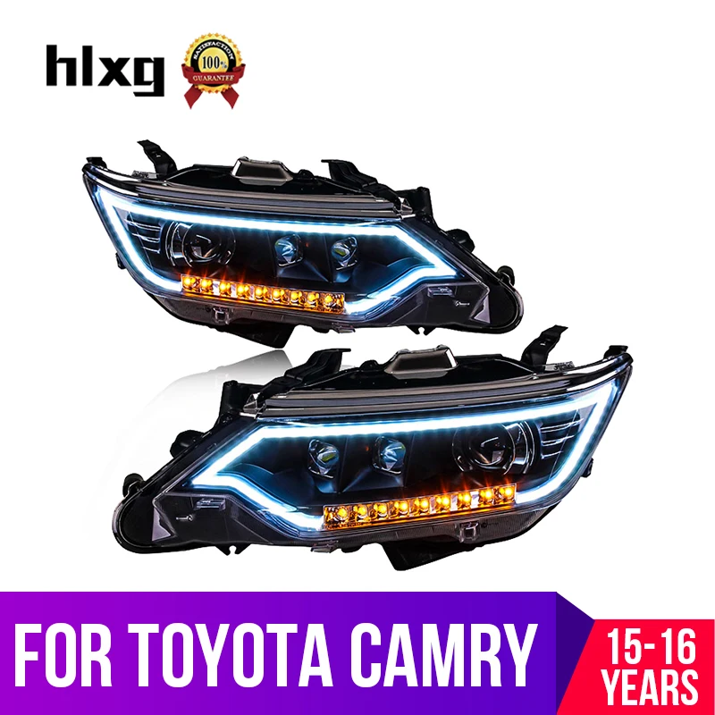 Hlxg автомобильный стильный головной светильник в сборе для Toyota Camry 2015 2016